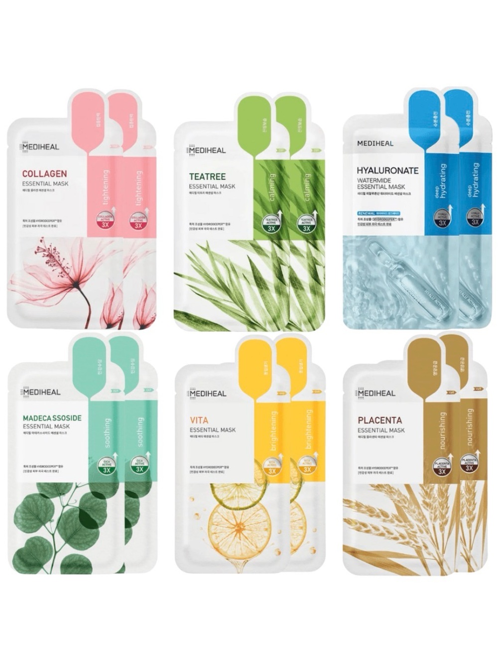 Mediheal facemask mix variant pack of 6
